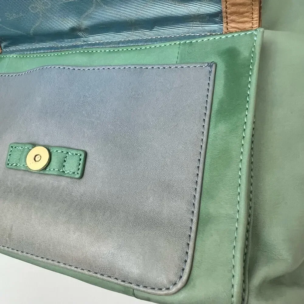 Salad Leather Convertible Backpack and Shoulder Bag